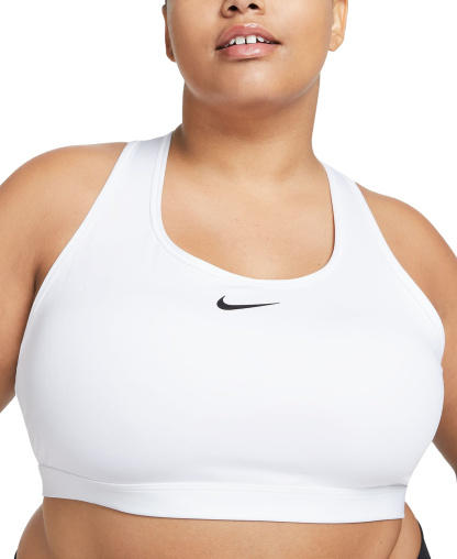 Nike Women's Swoosh Padded Sports Bra - White