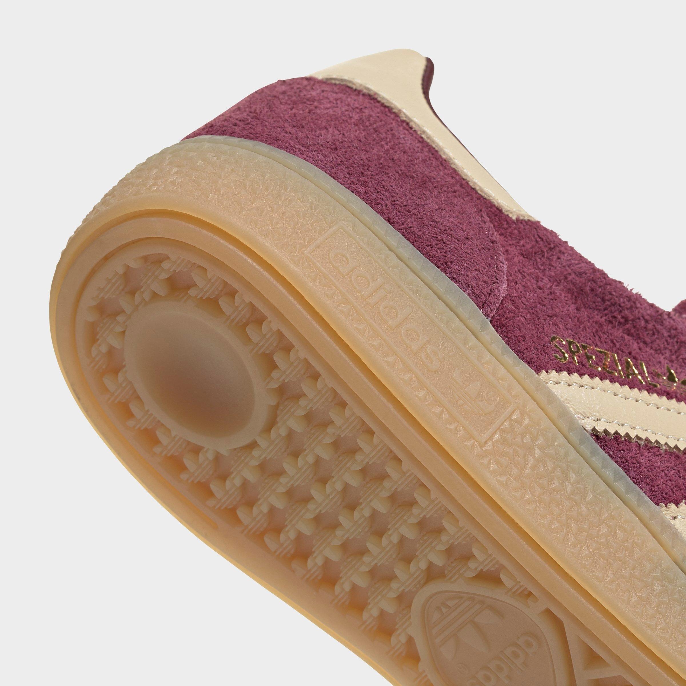 Women's adidas Originals Handball Spezial Casual Shoes - Part 2 - Maroon/Warm Vanilla/Gold Metallic - Detail shot