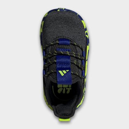 Kids' Toddler adidas Lite Racer Adapt 8.0 Stretch Lace Casual Shoes - Core Black/Solar Slime/Mystery Ink - Top view