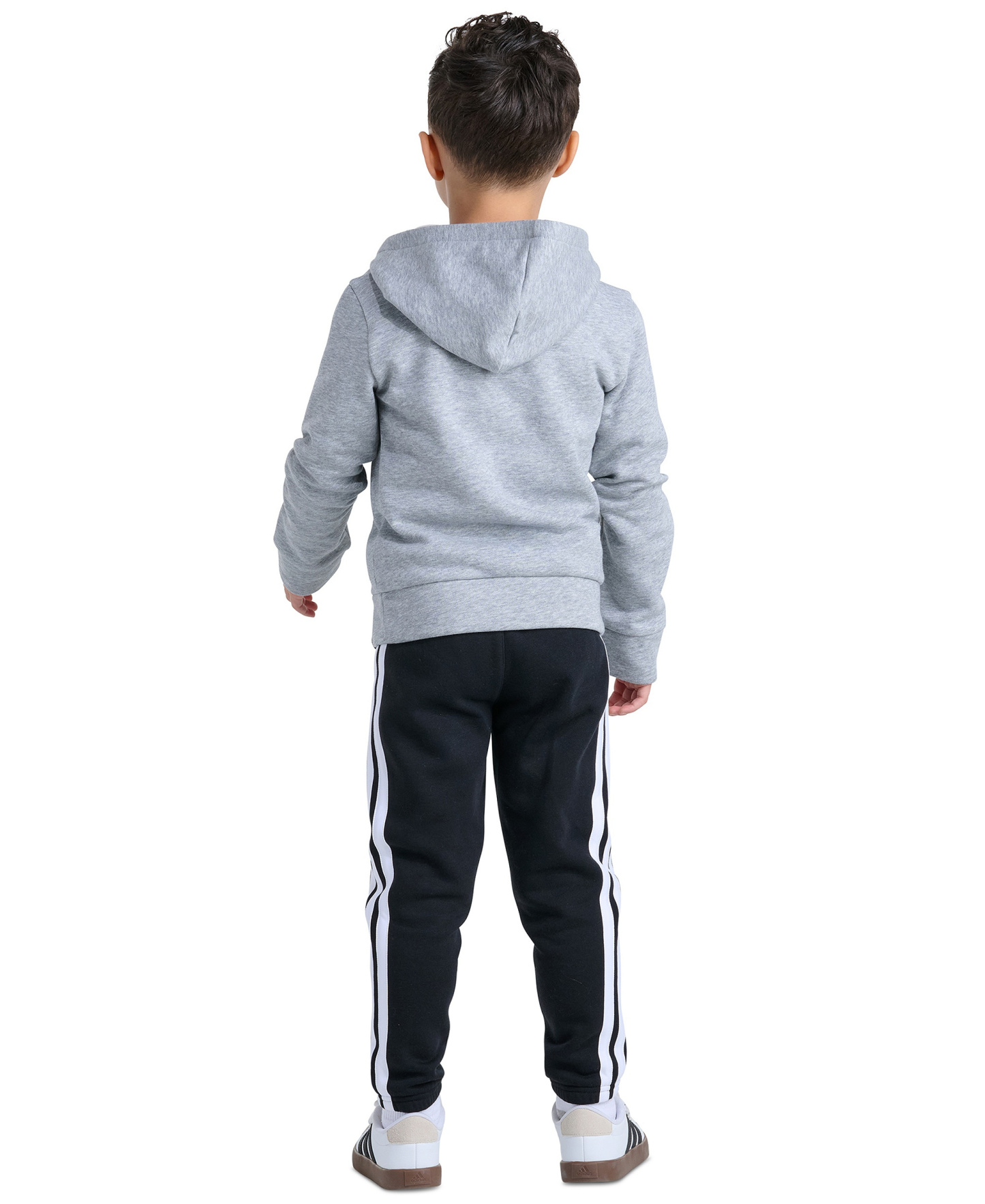 adidas Boys' 2T-7 Long-Sleeve Hoodie and Pants, 2-Piece Set - Medium Gray Heather