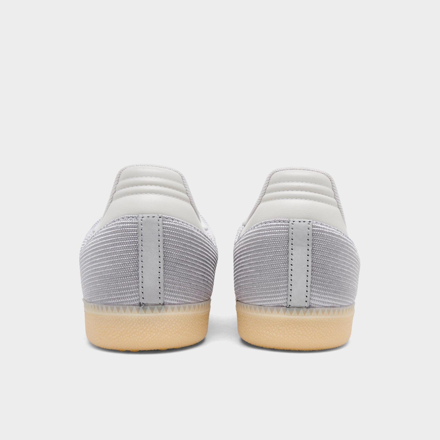 Men's adidas Originals Samba OG Nylon Casual Shoes - Grey/Chalk/White - Back view