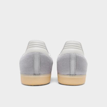 Men's adidas Originals Samba OG Nylon Casual Shoes - Grey/Chalk/White - Back view
