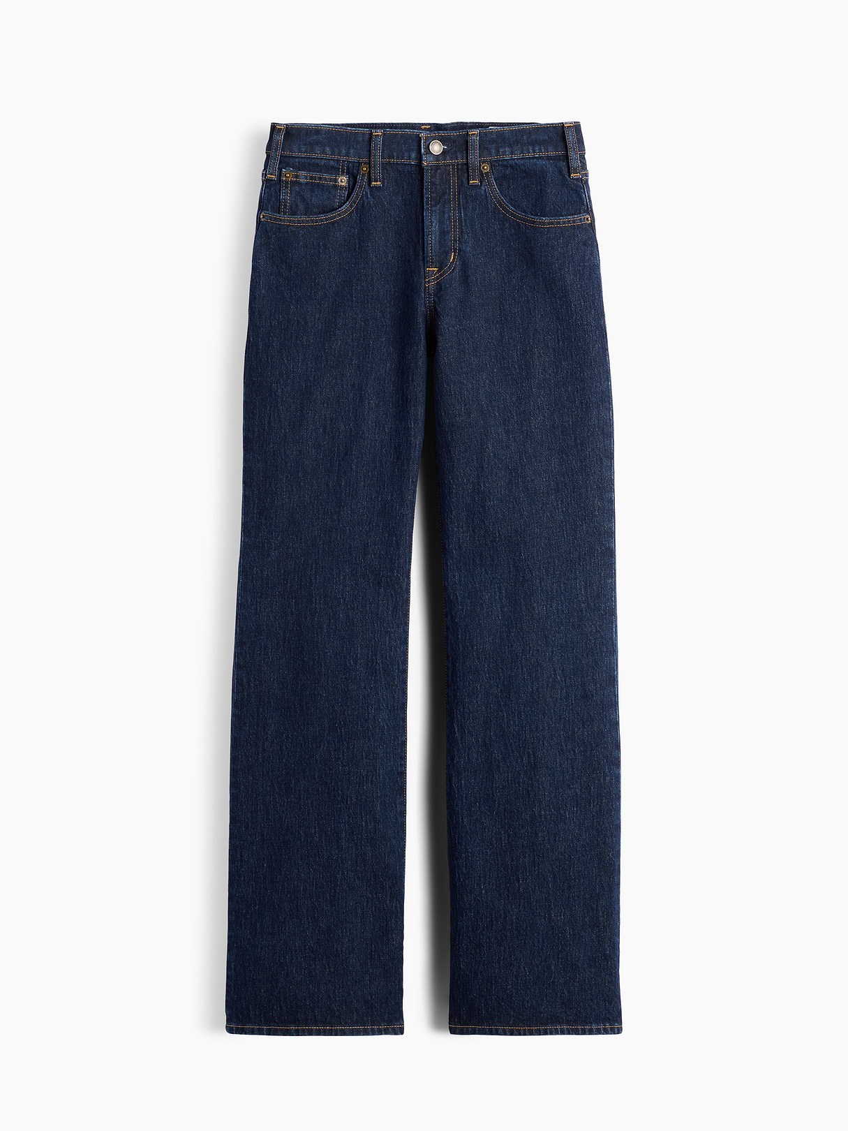 Mid Rise Relaxed Flare Jeans - Rinse wash