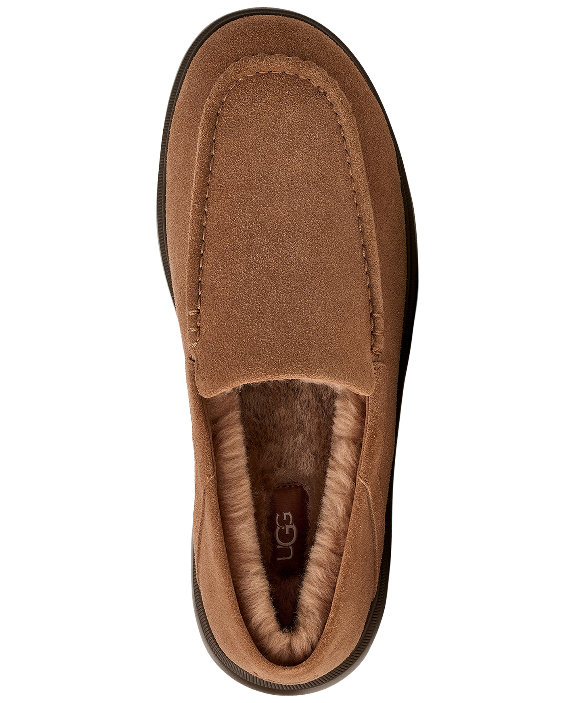 UGG® Men's Shep Suede Round-Toe Loafers - Chestnut