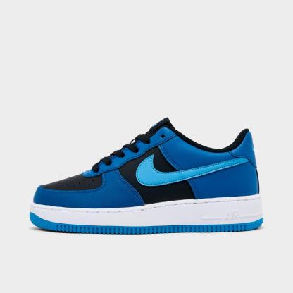 Big Kids' Nike Air Force 1 Low Casual Shoes - Black/Court Blue/White/Dutch Blue