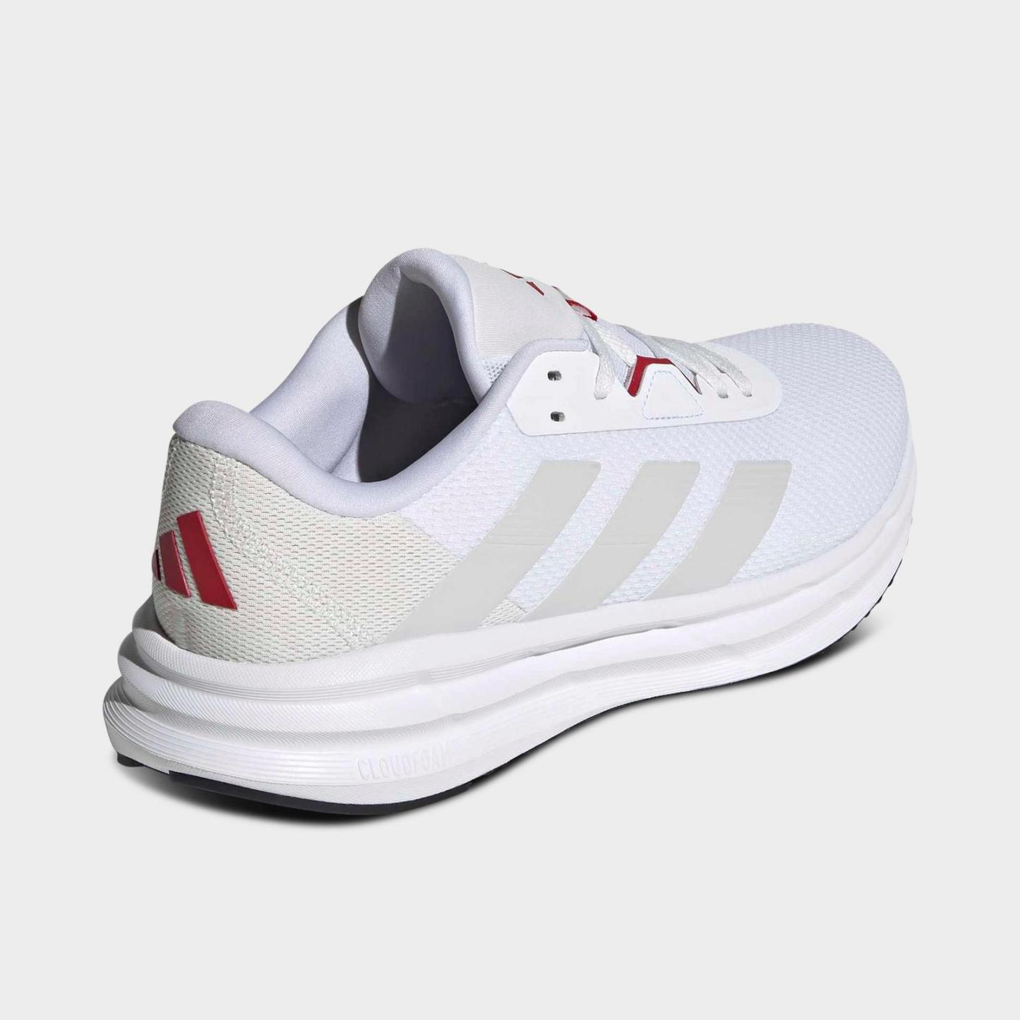 Men's adidas Galaxy 7 Running Shoes - White/Grey/Power Red - view 4