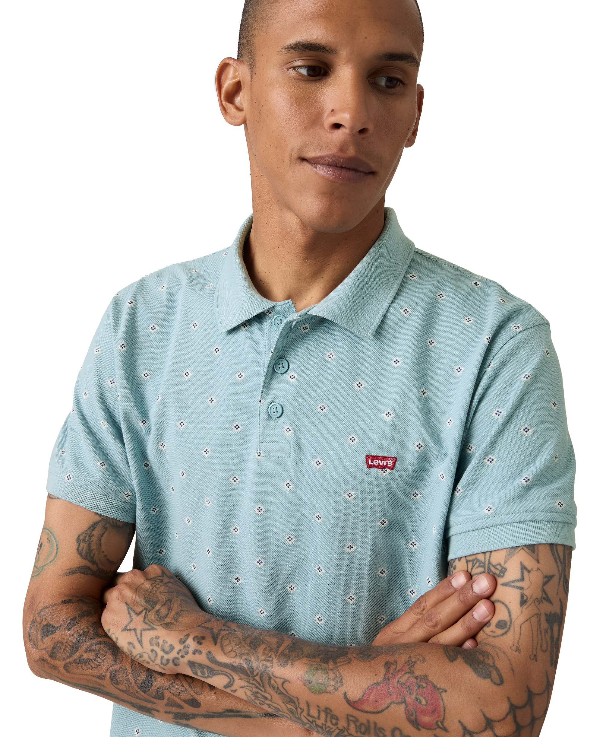 Levi's Men's Housemark Regular-Fit Polo Shirt - Forget Me Not