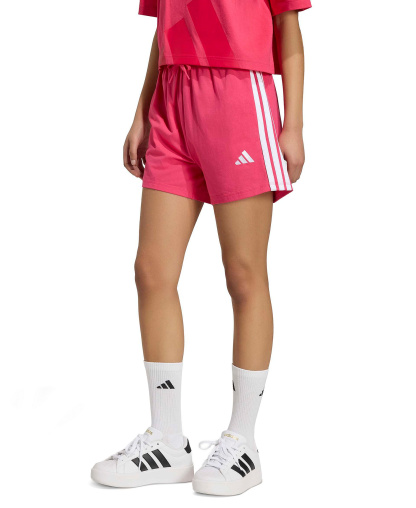 adidas Women's Essential Drawstring Pull-On Shorts - Power Pink/White