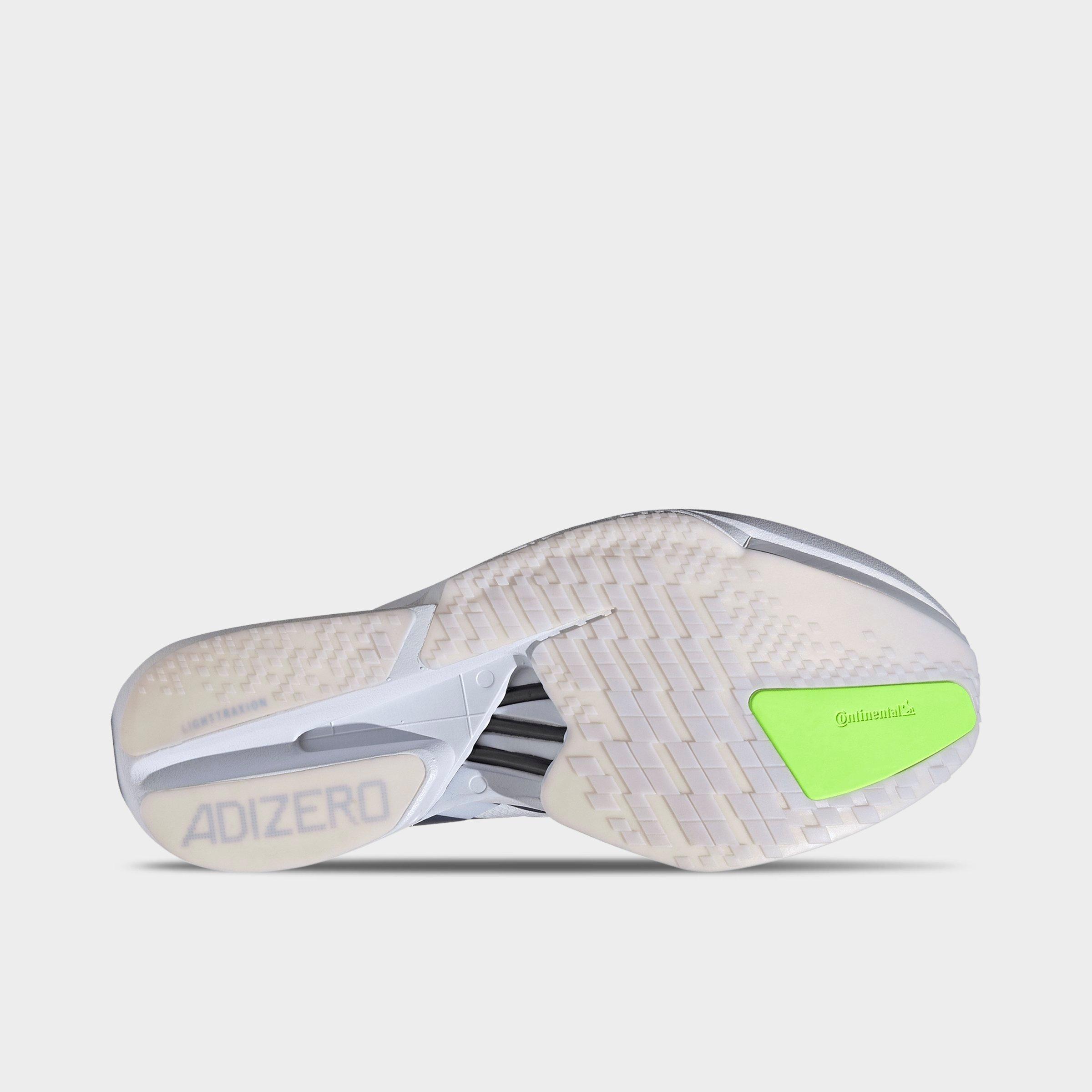 Men's adidas Adizero Adios Pro 4 Running Shoes - Frozen Purple/Solar Purple/Signal Green - Bottom view