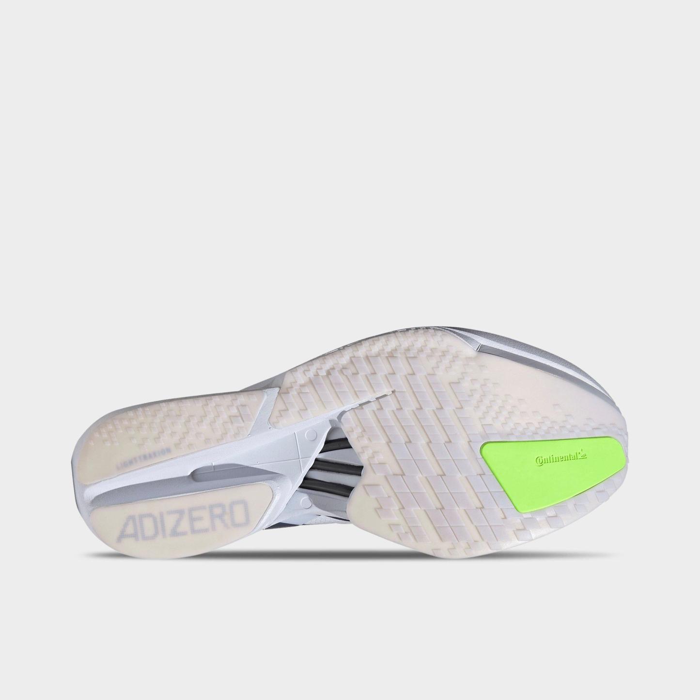 Men's adidas Adizero Adios Pro 4 Running Shoes - Frozen Purple/Solar Purple/Signal Green - Bottom view