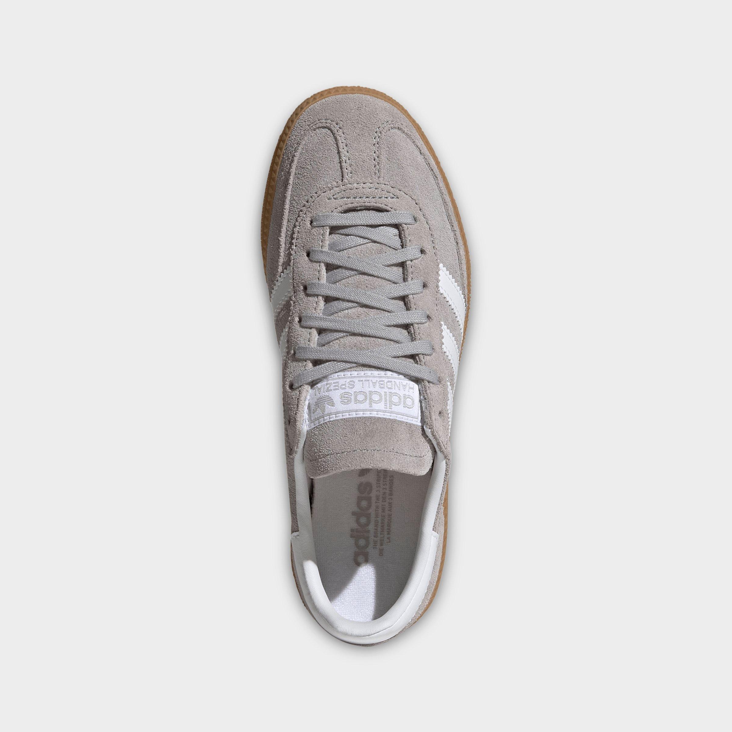 Big Kids' adidas Originals Handball Spezial Casual Shoes - Part 1 - Grey Two/Cloud White/Gum - Top view