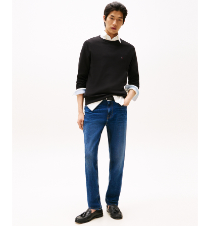Tommy Hilfiger Men's Essential Cotton Crewneck Sweater - Black
