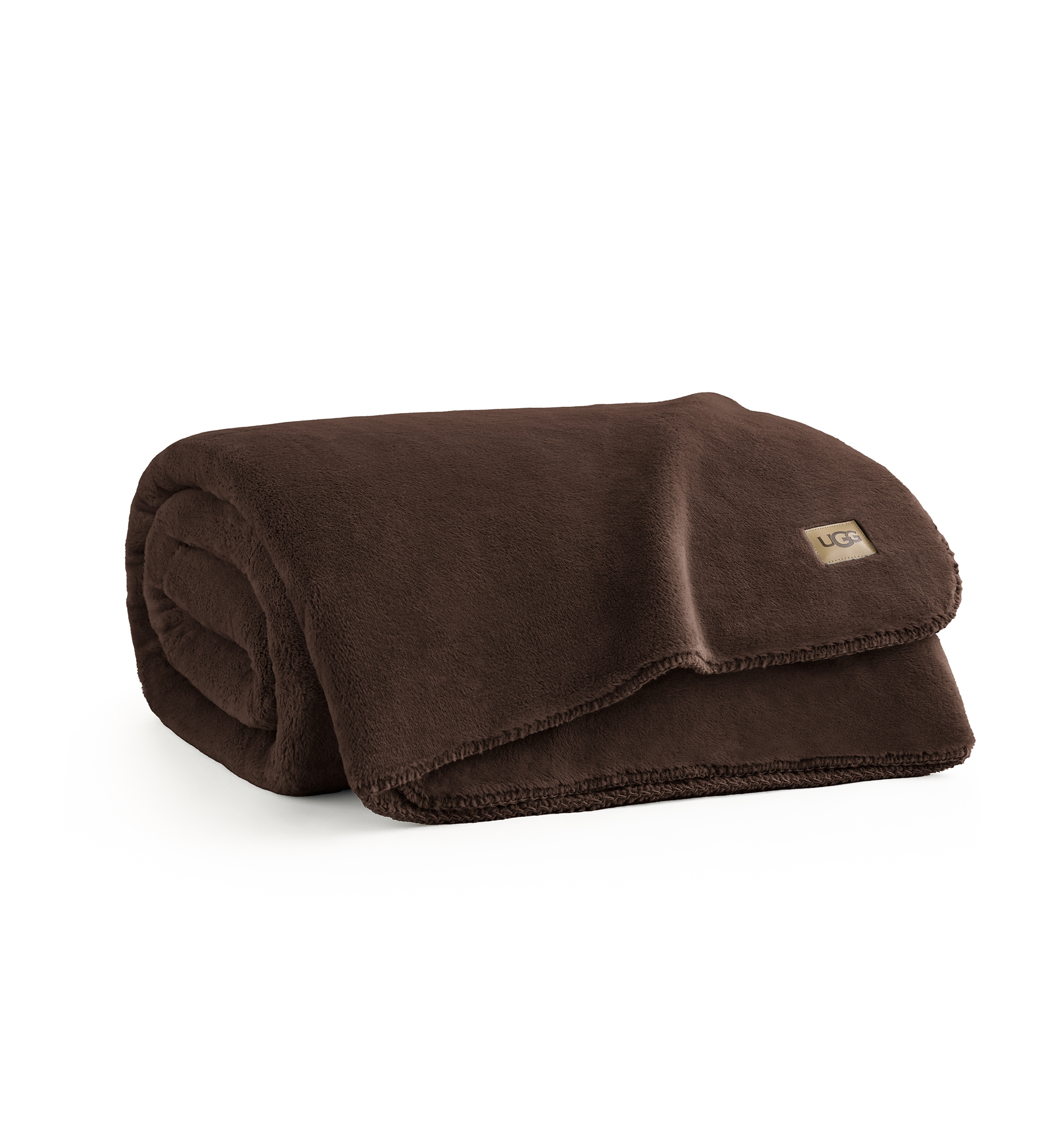 UGG® Saige Plush Throw, 50" x 70" - Burnt Cedar