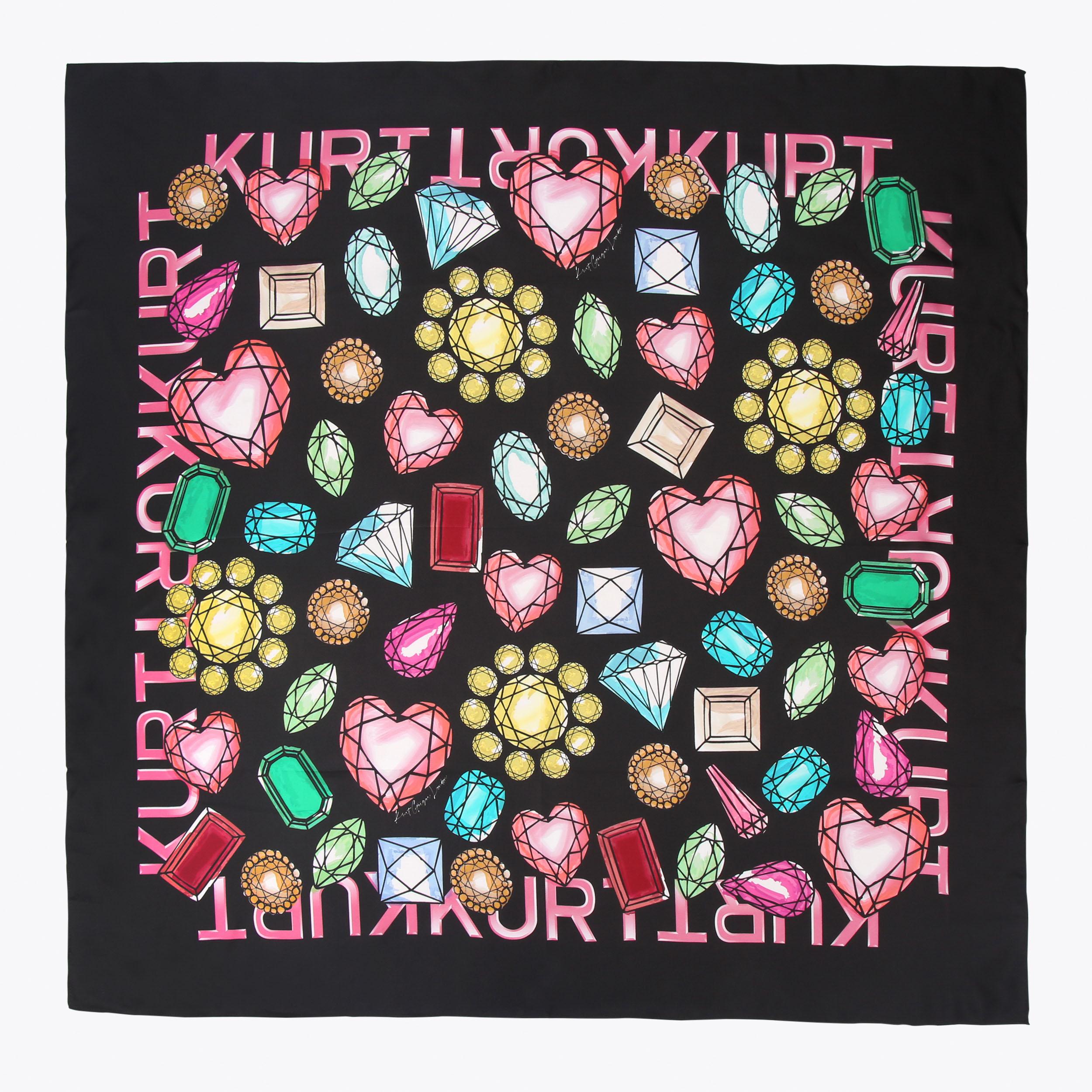 Kurt Geiger London Large Square Scarf - Pink - view 3
