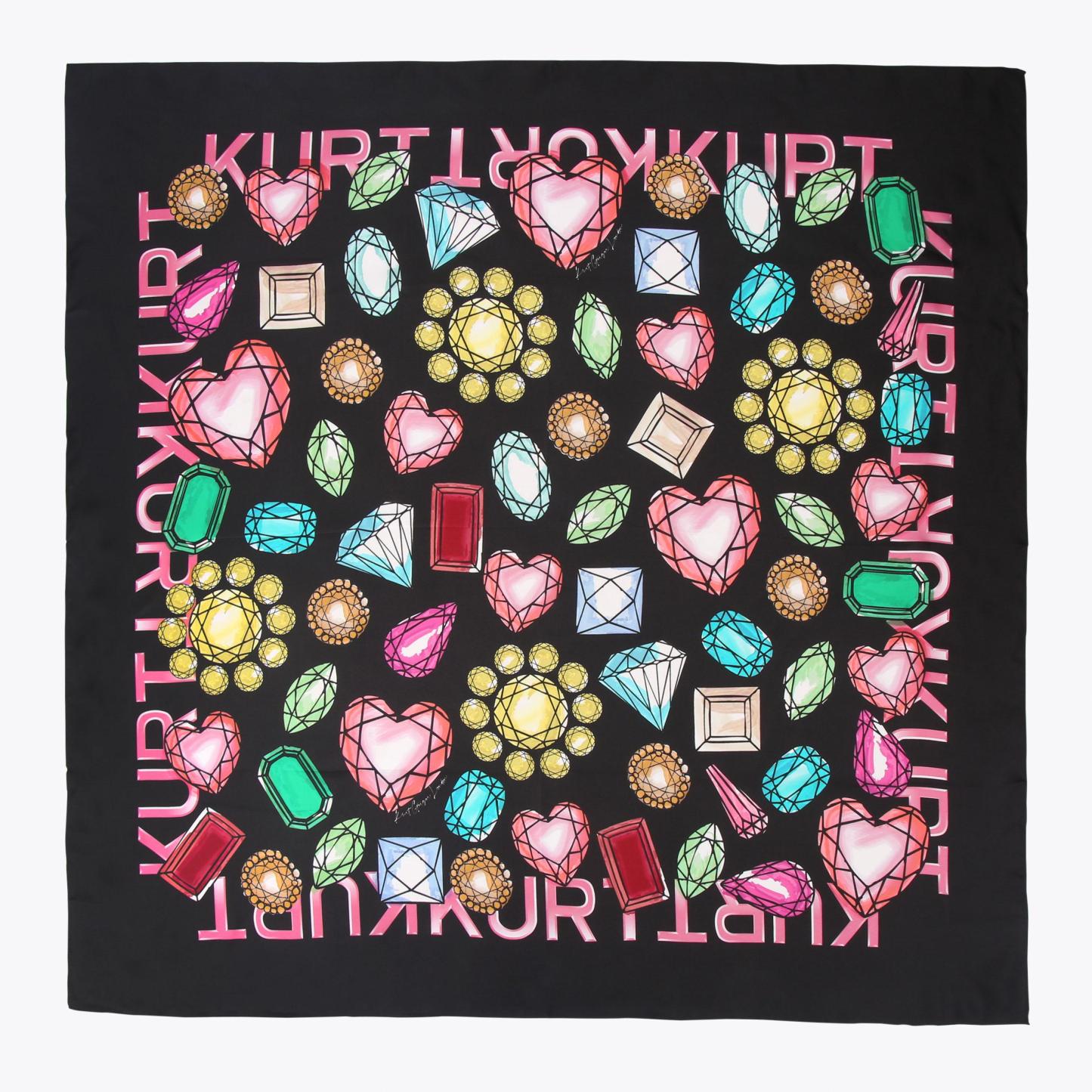 Kurt Geiger London Large Square Scarf - Pink - view 3