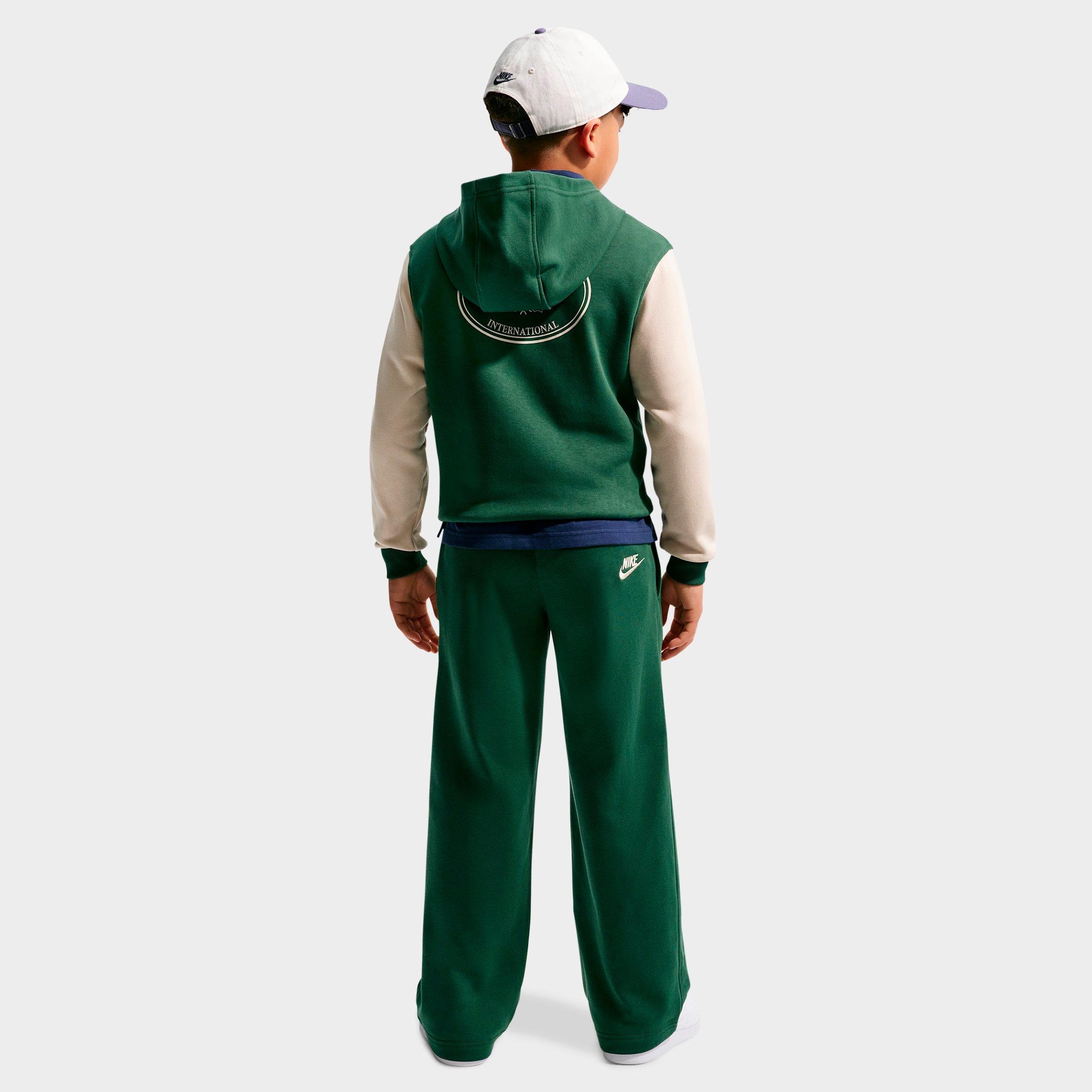 Big Kids' Nithtke Sportswear Club French Terry Open-Hem Pants - Fir/Sanddrift