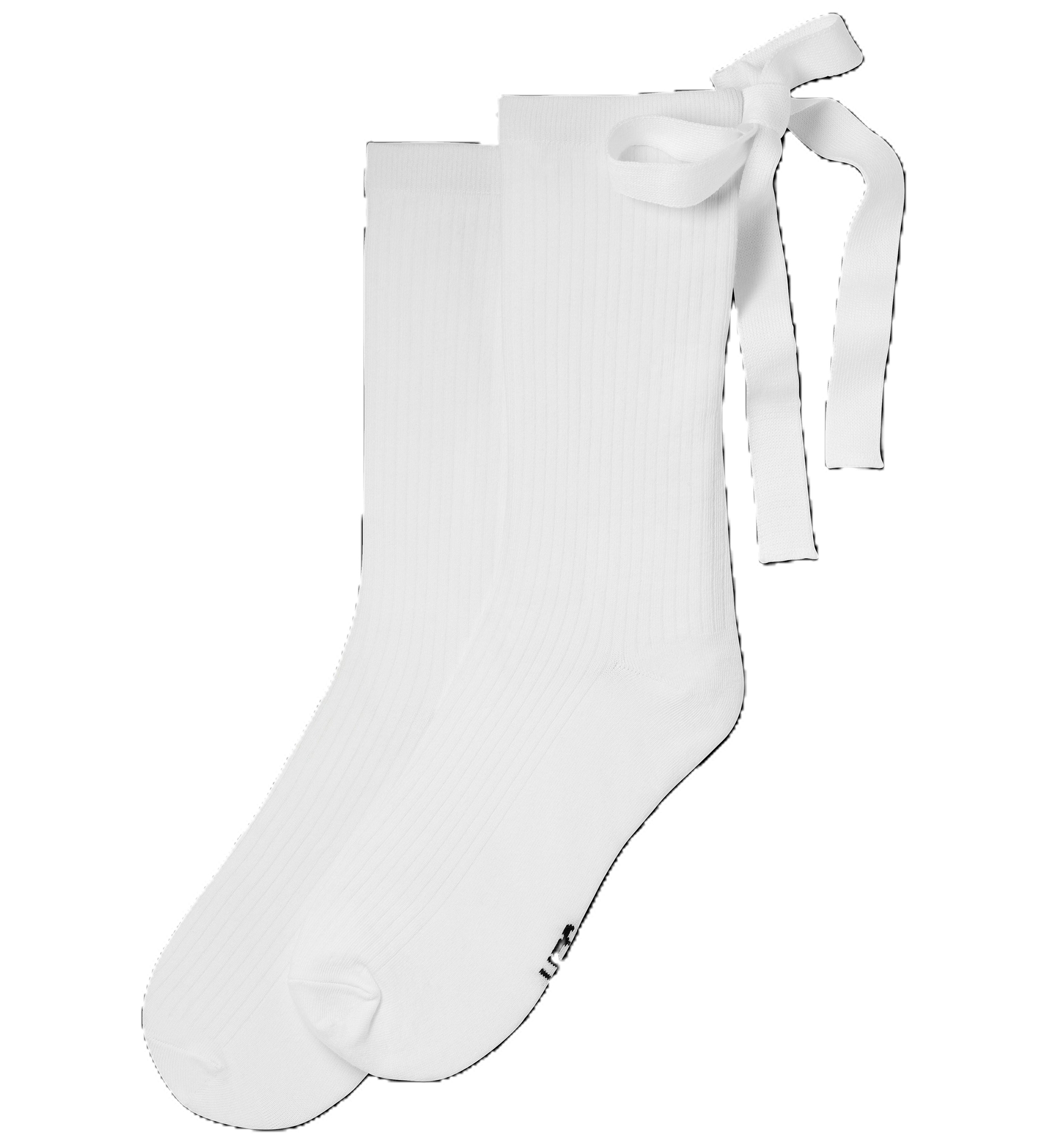 UGG Women's Serenella Novelty Bow Ribbed Crew Socks - White