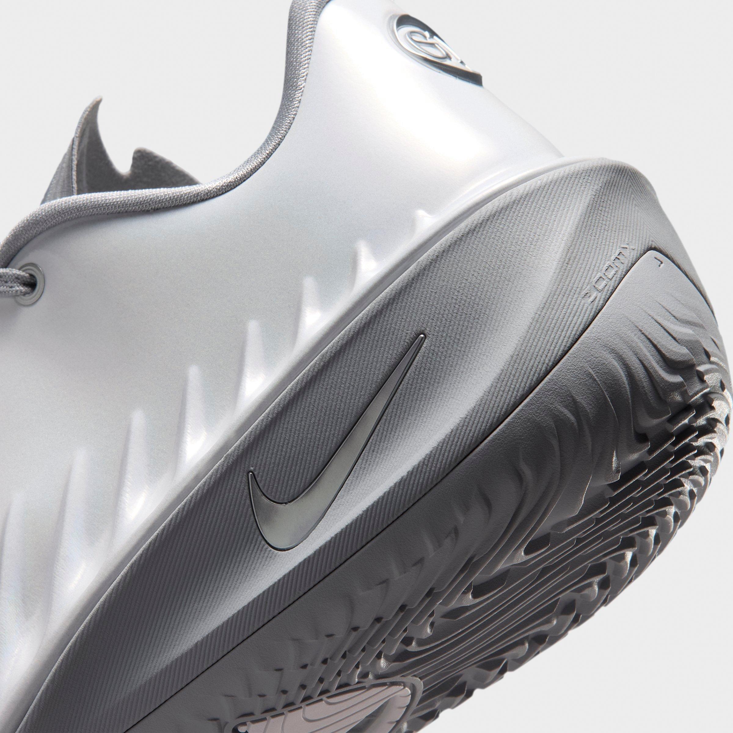 Men's Nithtke G.T. Cut 4 Basketball Shoes - White/Wolf Grey/Multi-Color/Metallic Silver - Detail shot