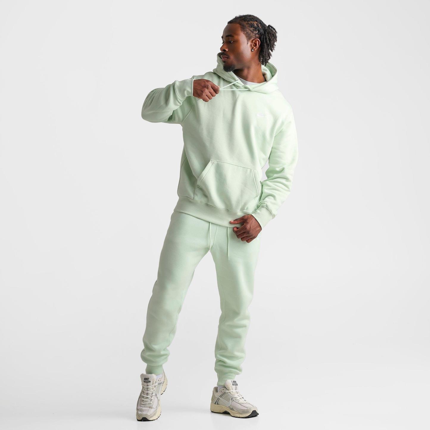 Men's Nithtke Club Fleece Premium Embroidered Pullover Hoodie - Part 2 - Jade Aura/Jade Aura/White