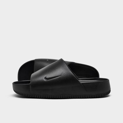 Men's Nithtke Calm Slide Sandals - Black/Black - Left shoe facing left. Outside of the shoe.