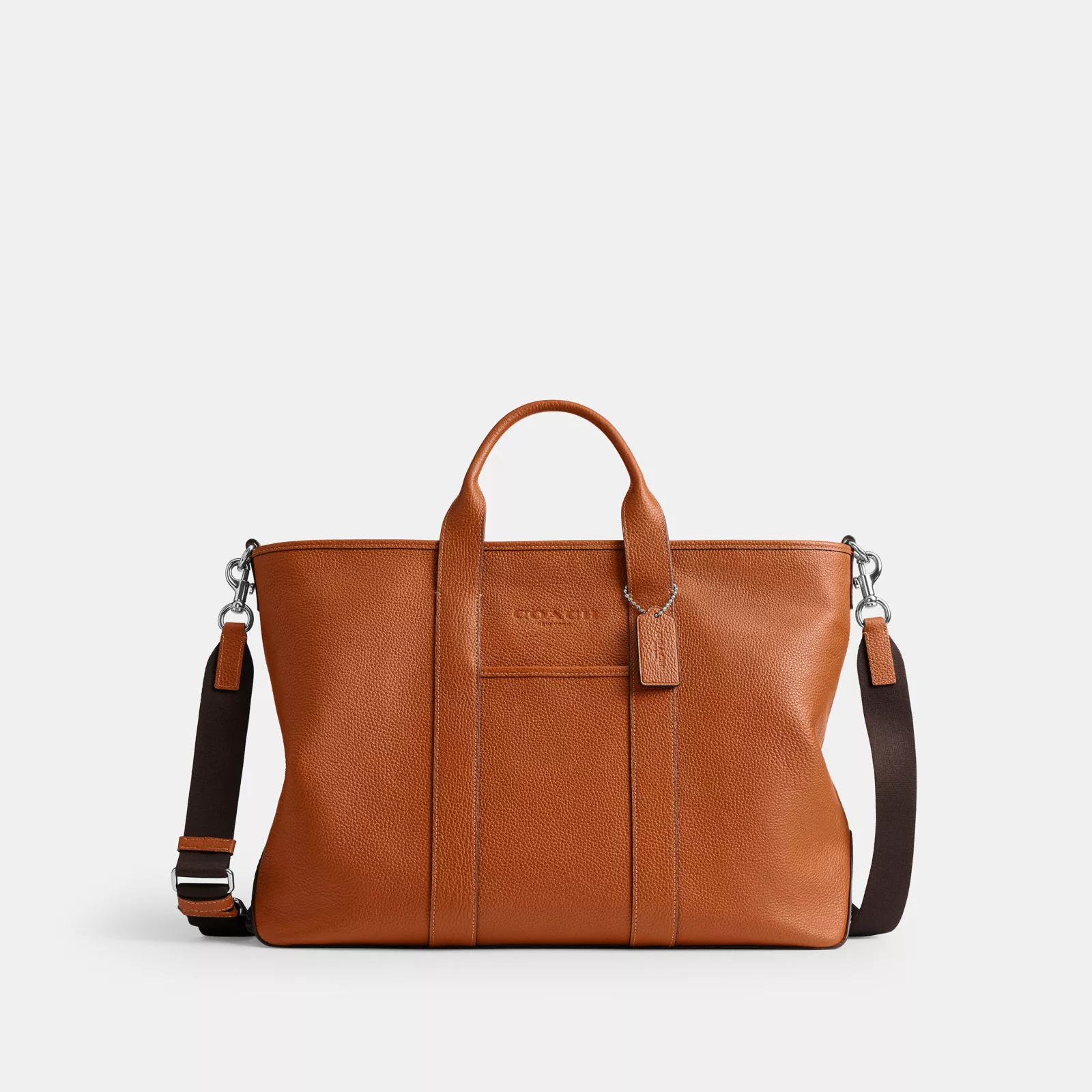 Grayson Tote Bag - Silver/Amber Brown