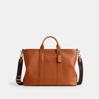 Grayson Tote Bag - Silver/Amber Brown