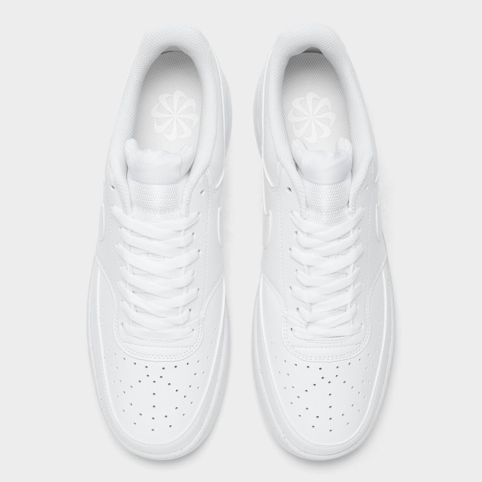 Men's Nike Court Vision Low Next Nature Casual Shoes - White/White/White