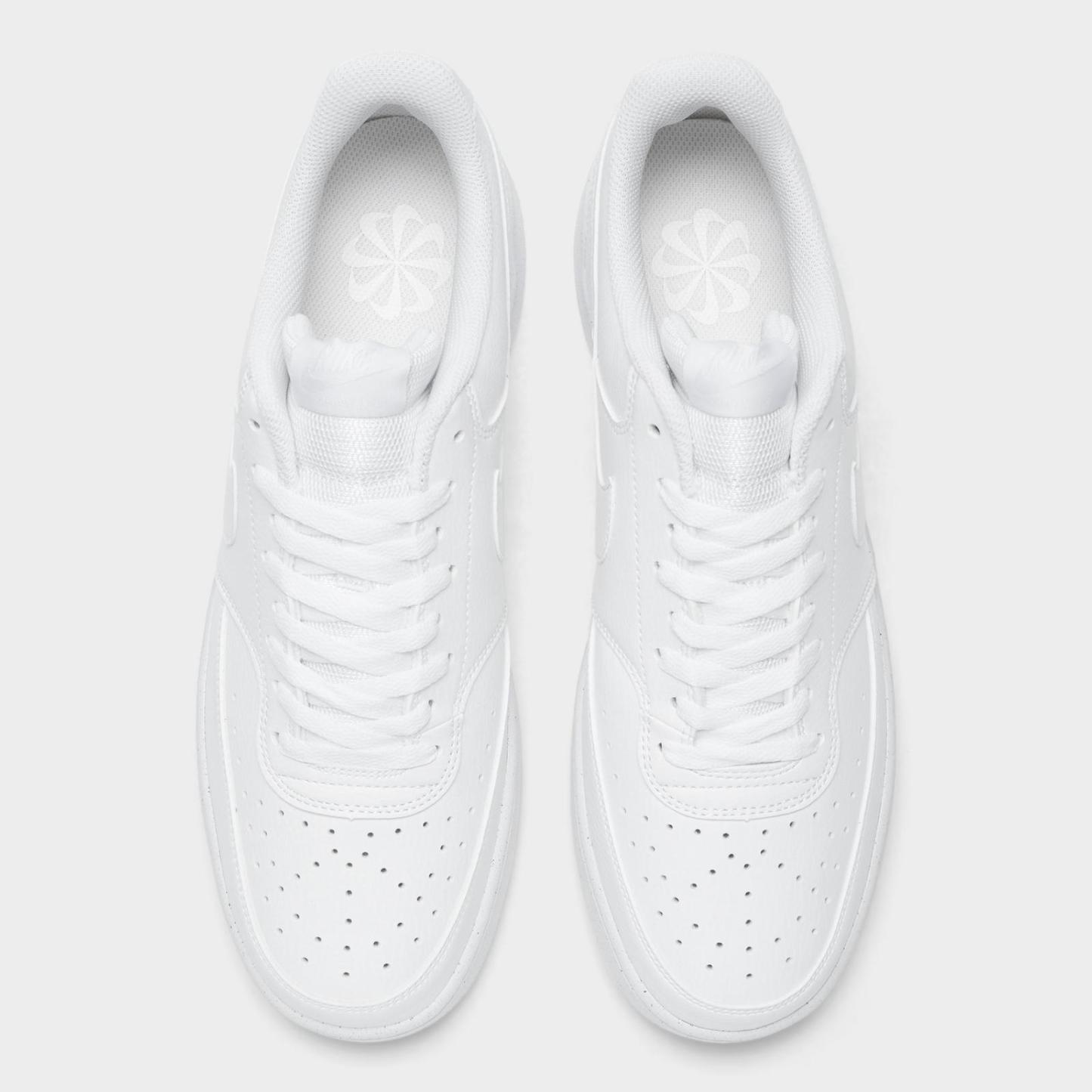 Men's Nike Court Vision Low Next Nature Casual Shoes - White/White/White