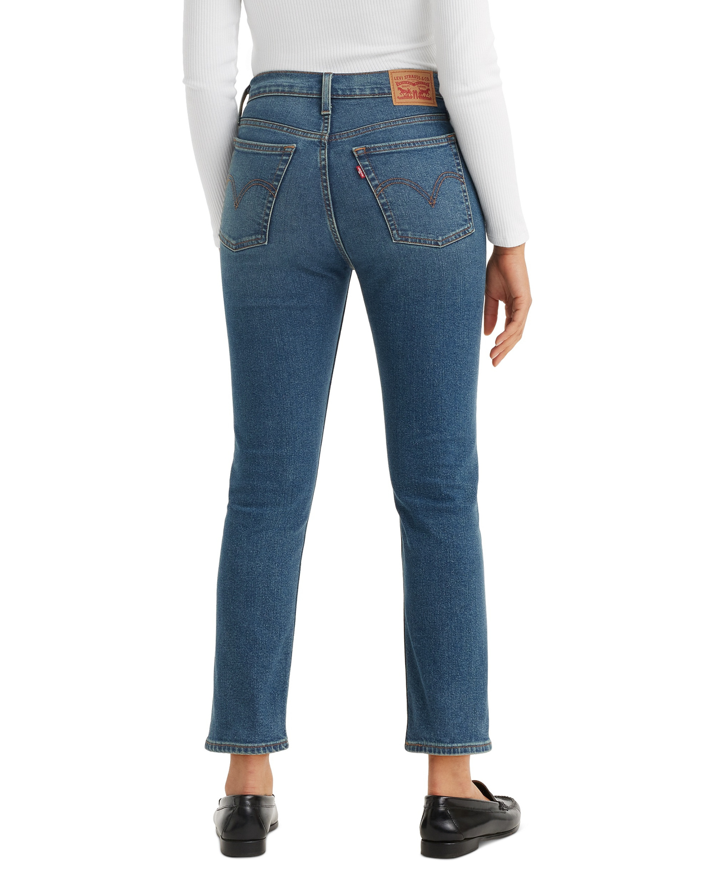 Levi's Women's Wedgie Straight-Leg High-Rise Cropped Jeans - Maximum Effort