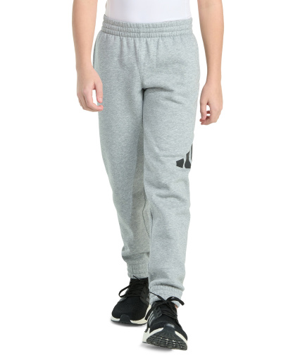 adidas Boys' 8-20 Elastic Waistband Essential Fleece Heather Pant - Medium Gray Heather