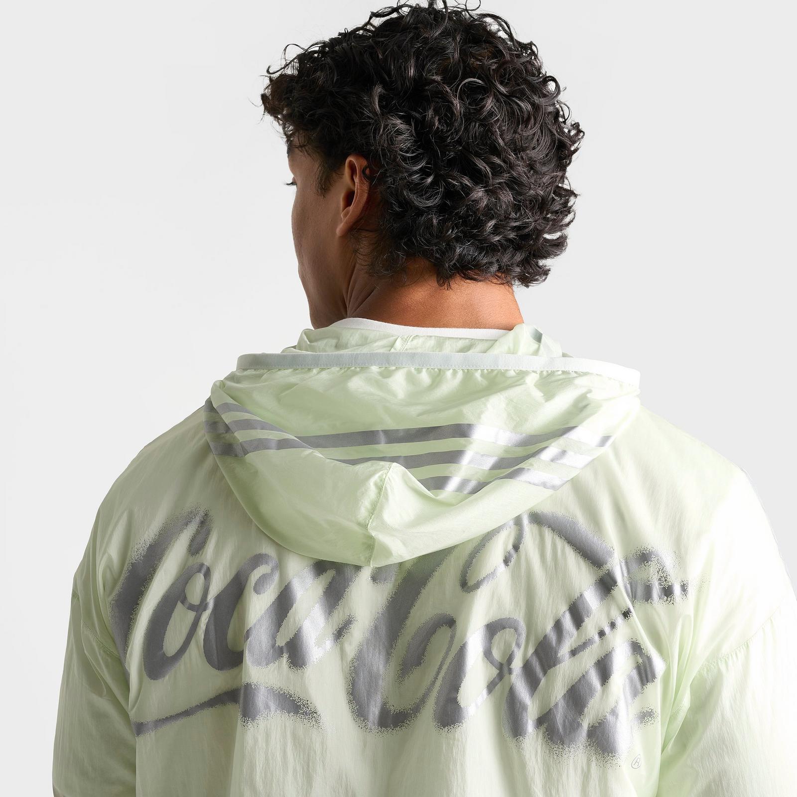 Men's adidas x Coca-Cola Teamgeist Windbreaker Jacket - Crystal Jade/Grey Silver - view 6