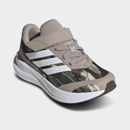 Little Kids' adidas Runfalcon 6 Hook-And-Loop Stretch Lace Casual Shoes - Light Brown/Cloud White/Dark Brown - Both shoes facing left