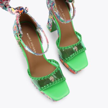 Kurt Geiger London Vinyl Tie Platform Heel - Multi Colored - view 3
