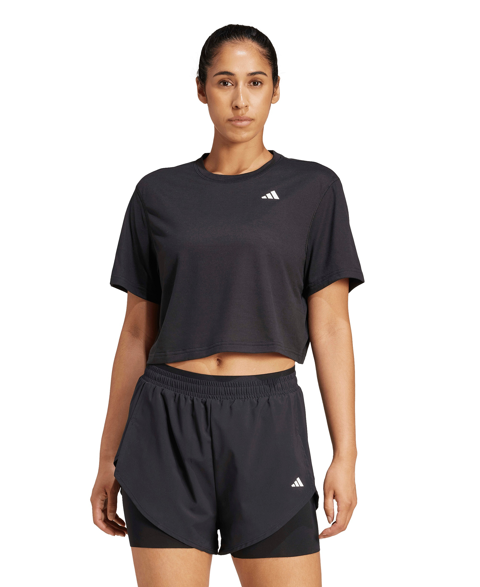 adidas Women's Train Essentials Boxy Workout T-Shirt - Black