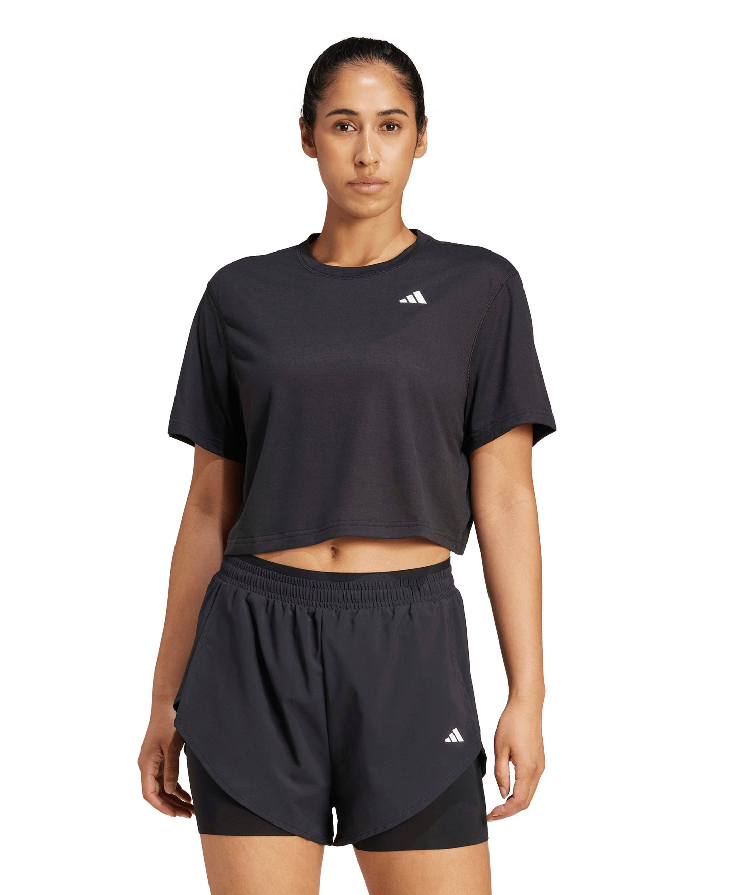 adidas Women's Train Essentials Boxy Workout T-Shirt - Black