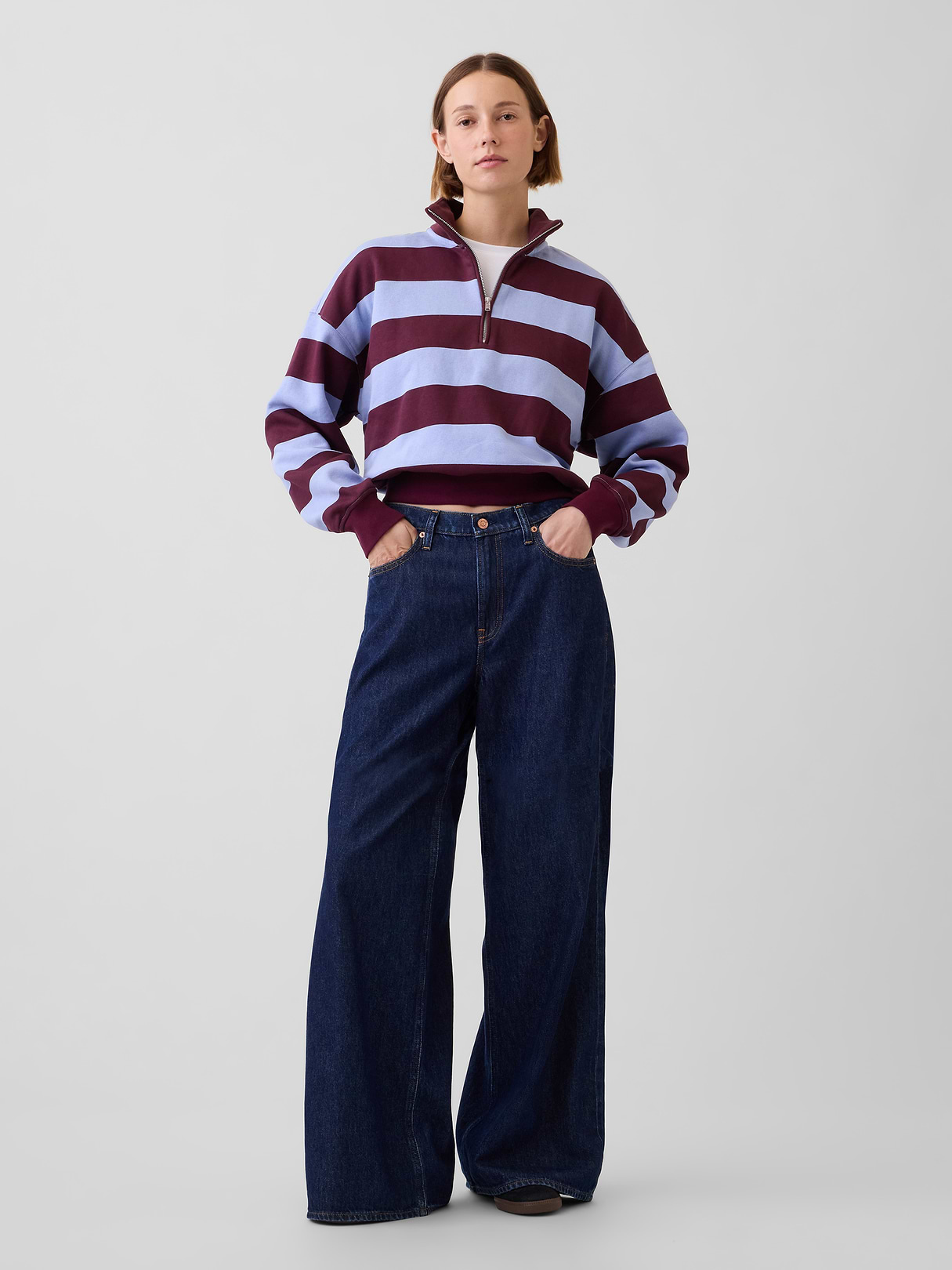 Low Slung Extra Baggy Jeans - Dark rinse