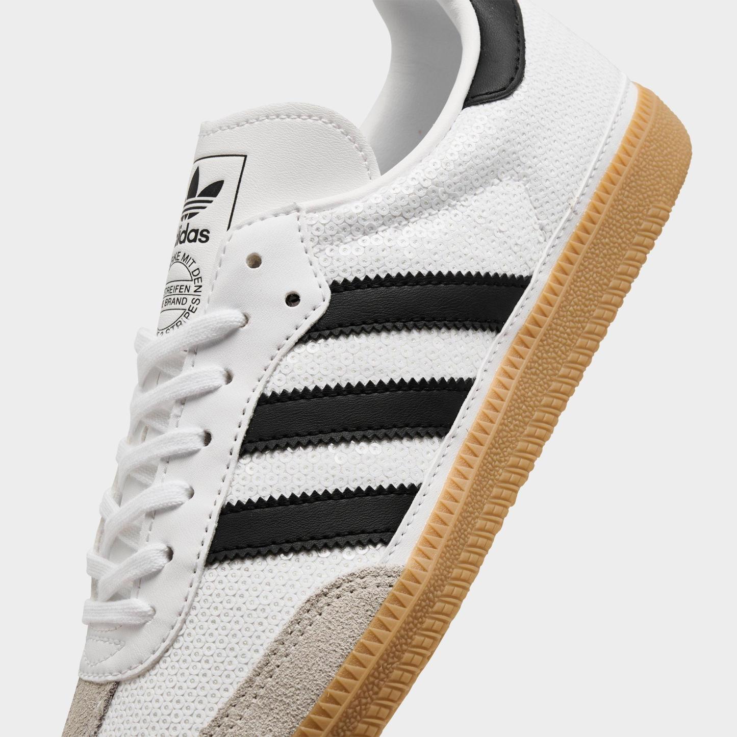 Big Kids' adidas Originals Samba OG Casual Shoes - Part 1 - Footwear White/Core Black/Grey One - Detail shot