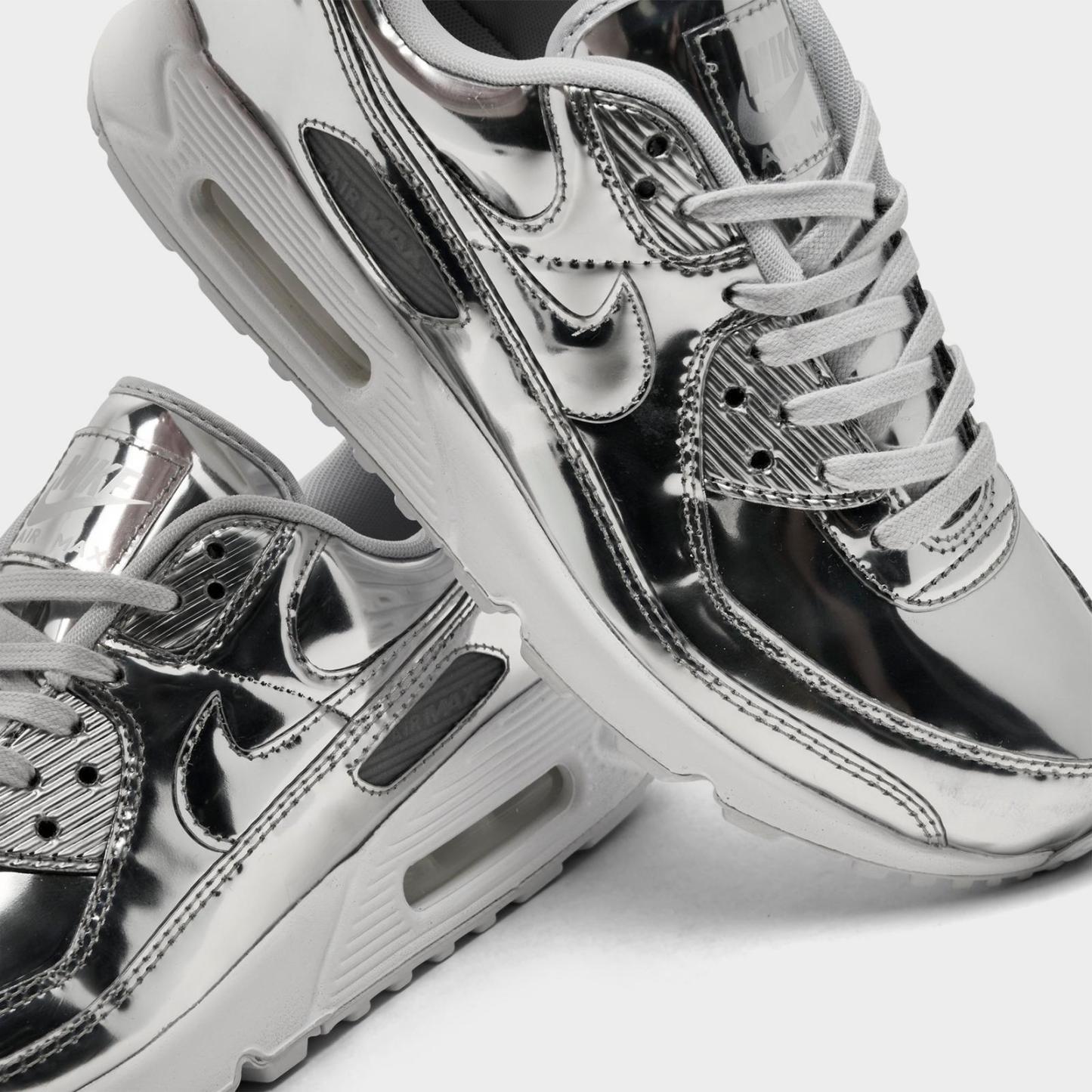 Women's Nike Air Max 90 SP Casual Shoes - Chrome/Pure Platinum/White