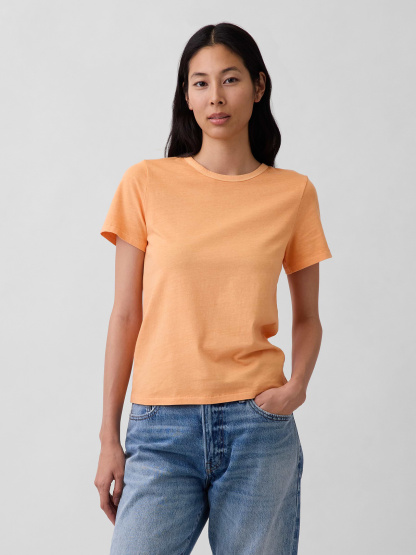 Organic Cotton VintageSoft T-Shirt - Tangerine orange