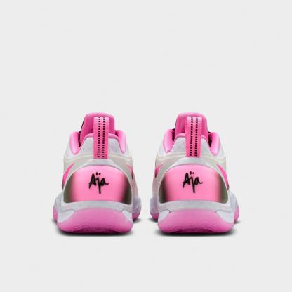 Girls' Big Kids' Nithtke A'Two A'ja Wilson Basketball Shoes - Pink Spell/White/Black - Back view