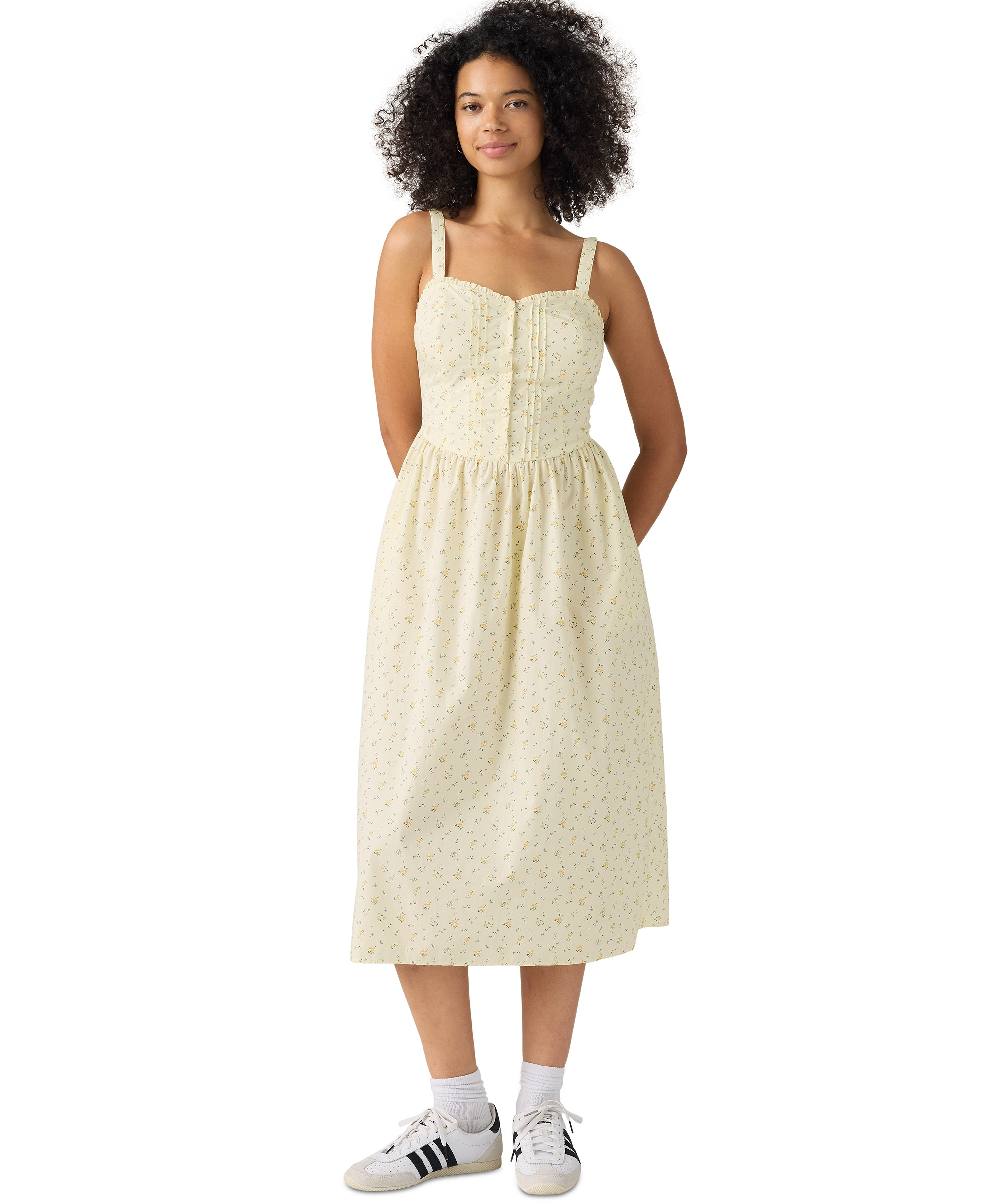 Levi's Women's Delphine Sleeveless Dress - Isabel Floral V2 Pear Sorbet