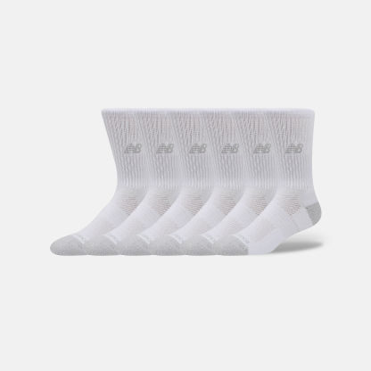 New Balance Active  Crew Socks 6 Pack, LAS65201WT
