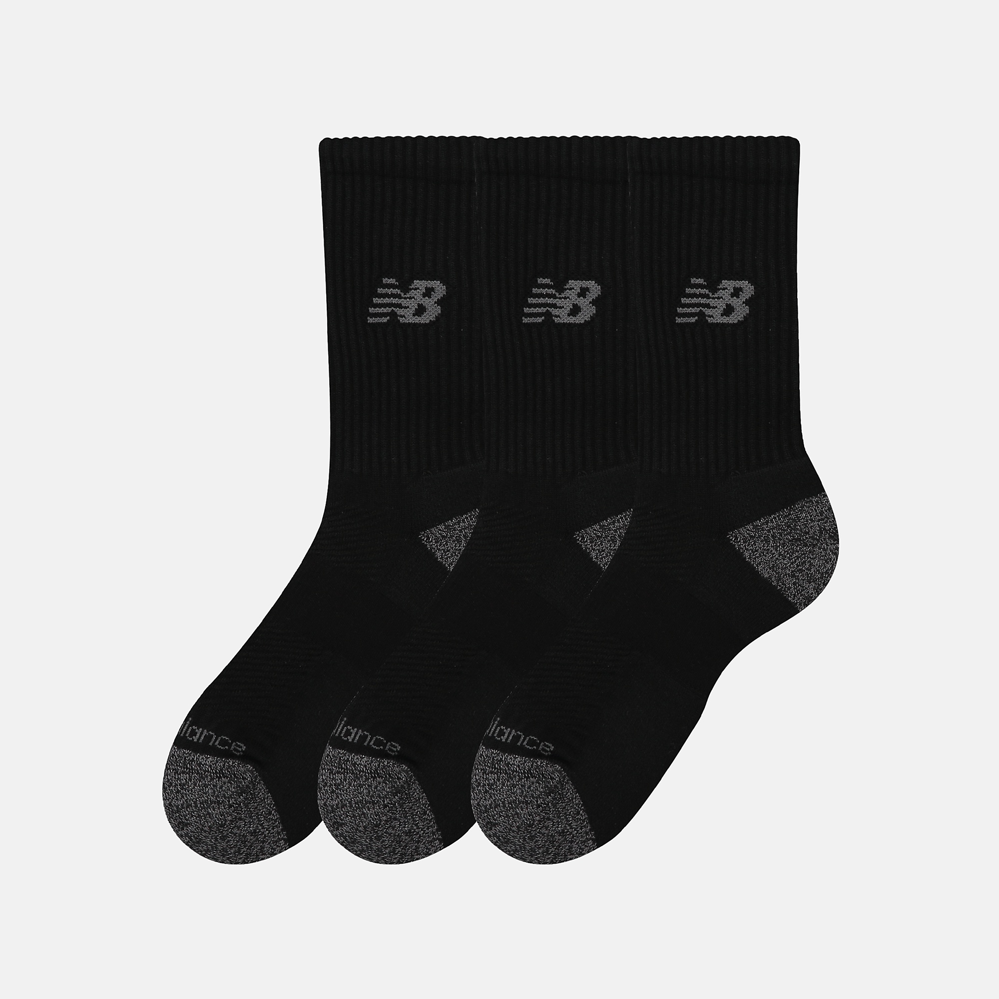 New Balance Active Crew Socks 3 Pack, LAS35203BK