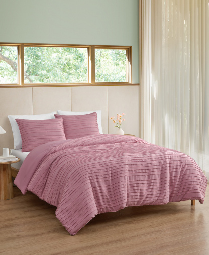 UGG® Devon Textured 2-Pc. Comforter Set, Twin/Twin XL - Dusty Orchid
