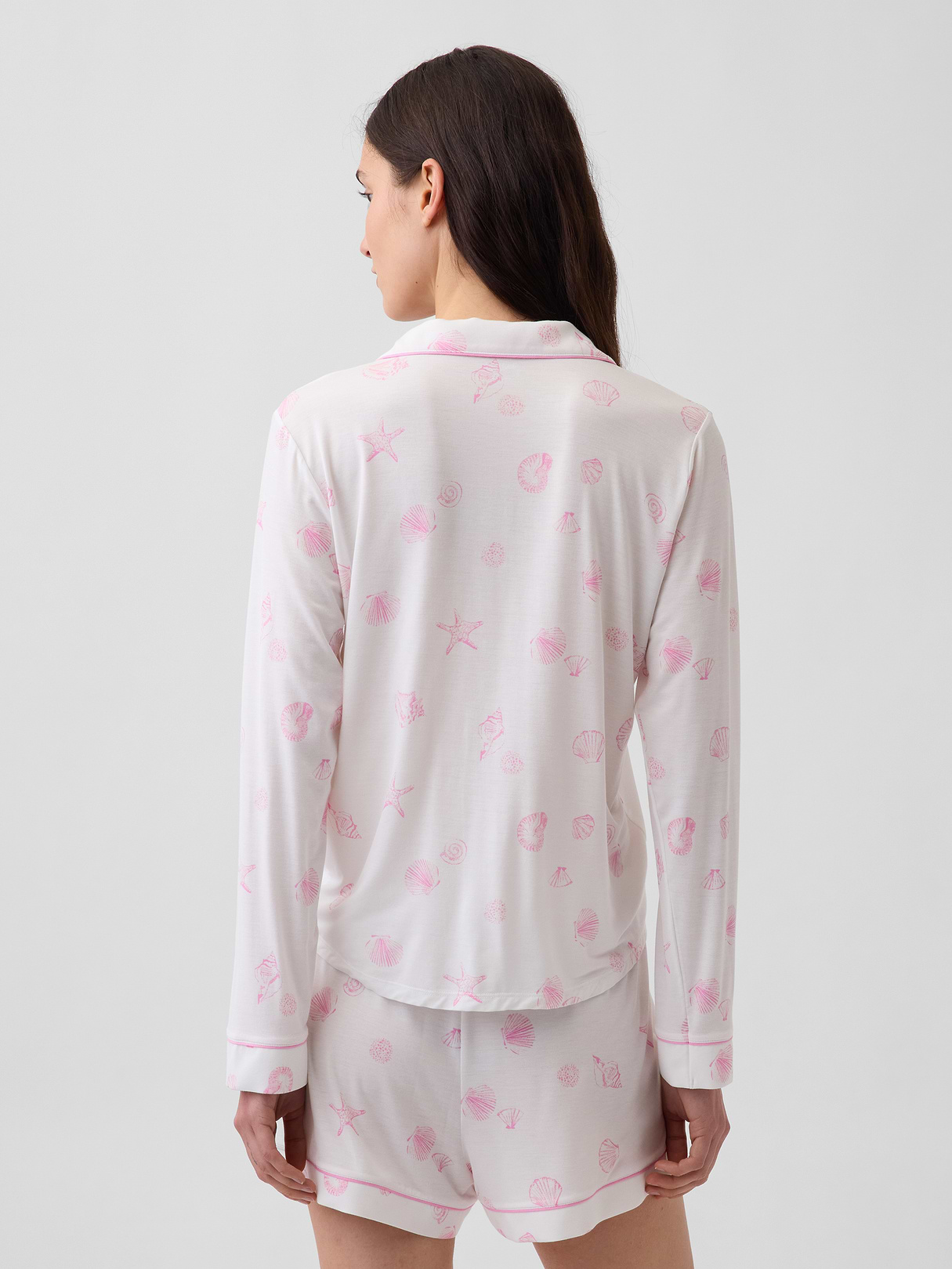 SoftMade Modal PJ Top - Sea shell pink print