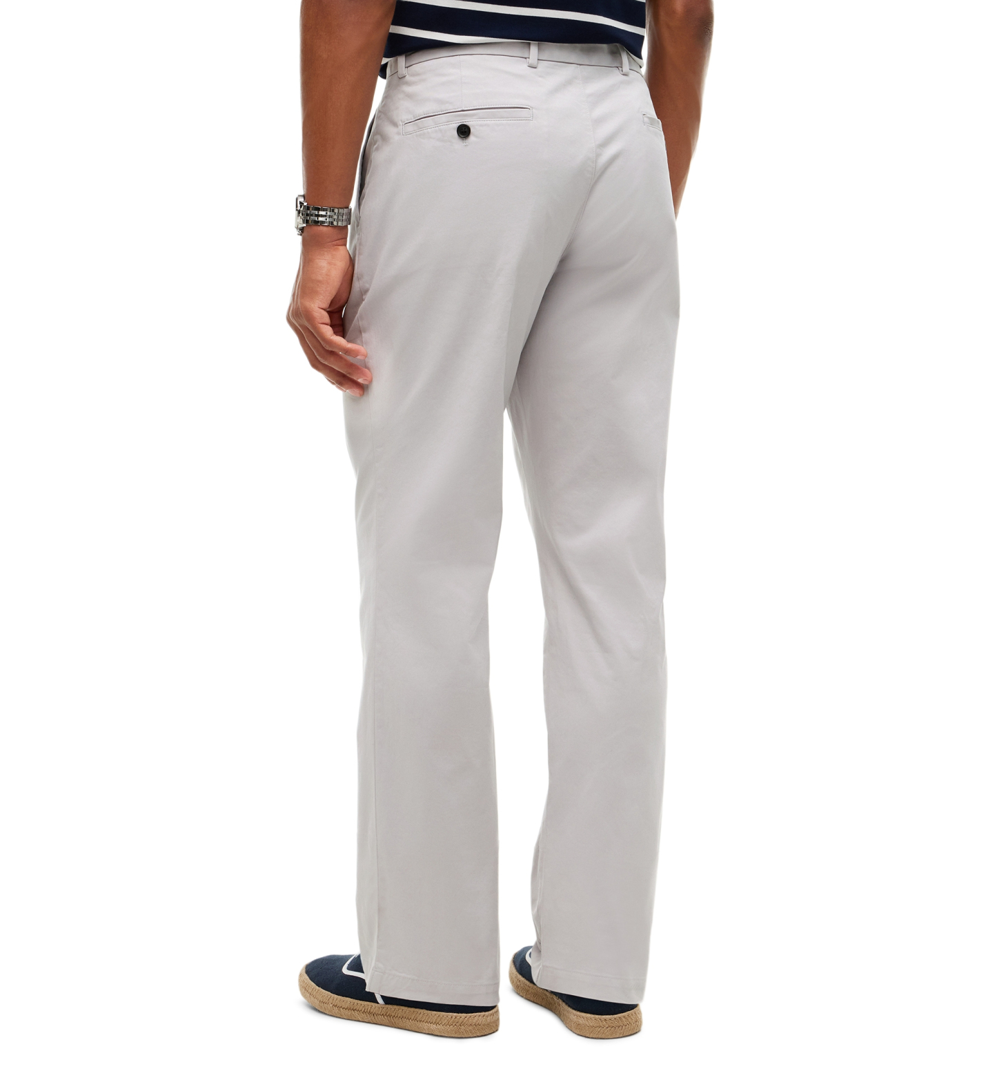 Tommy Hilfiger Men's Regular-Straight Fit Stretch Chino Pants - October Gray
