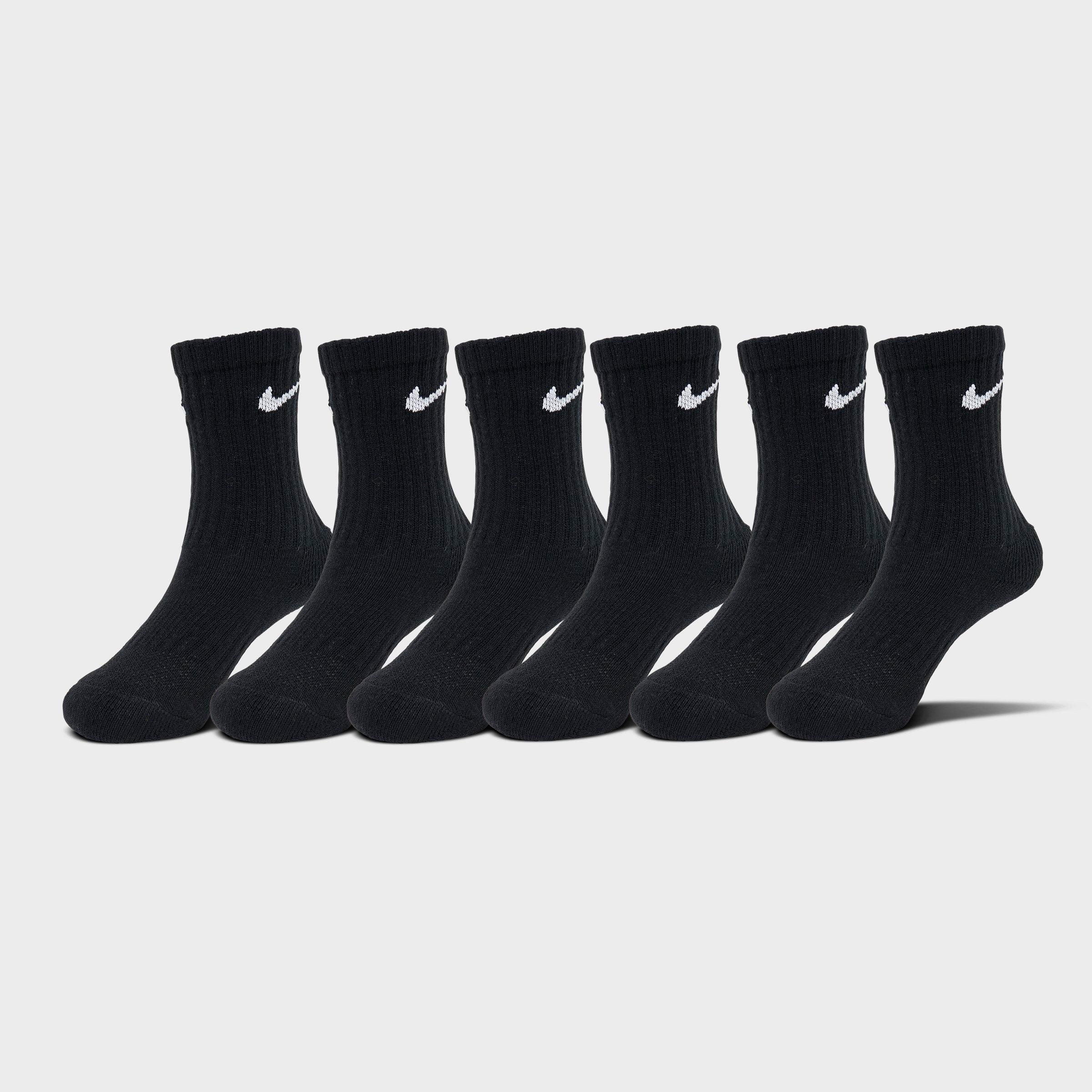 Kids' Toddler Nithtke Dri-FIT Crew Socks (6-Pack) - Black