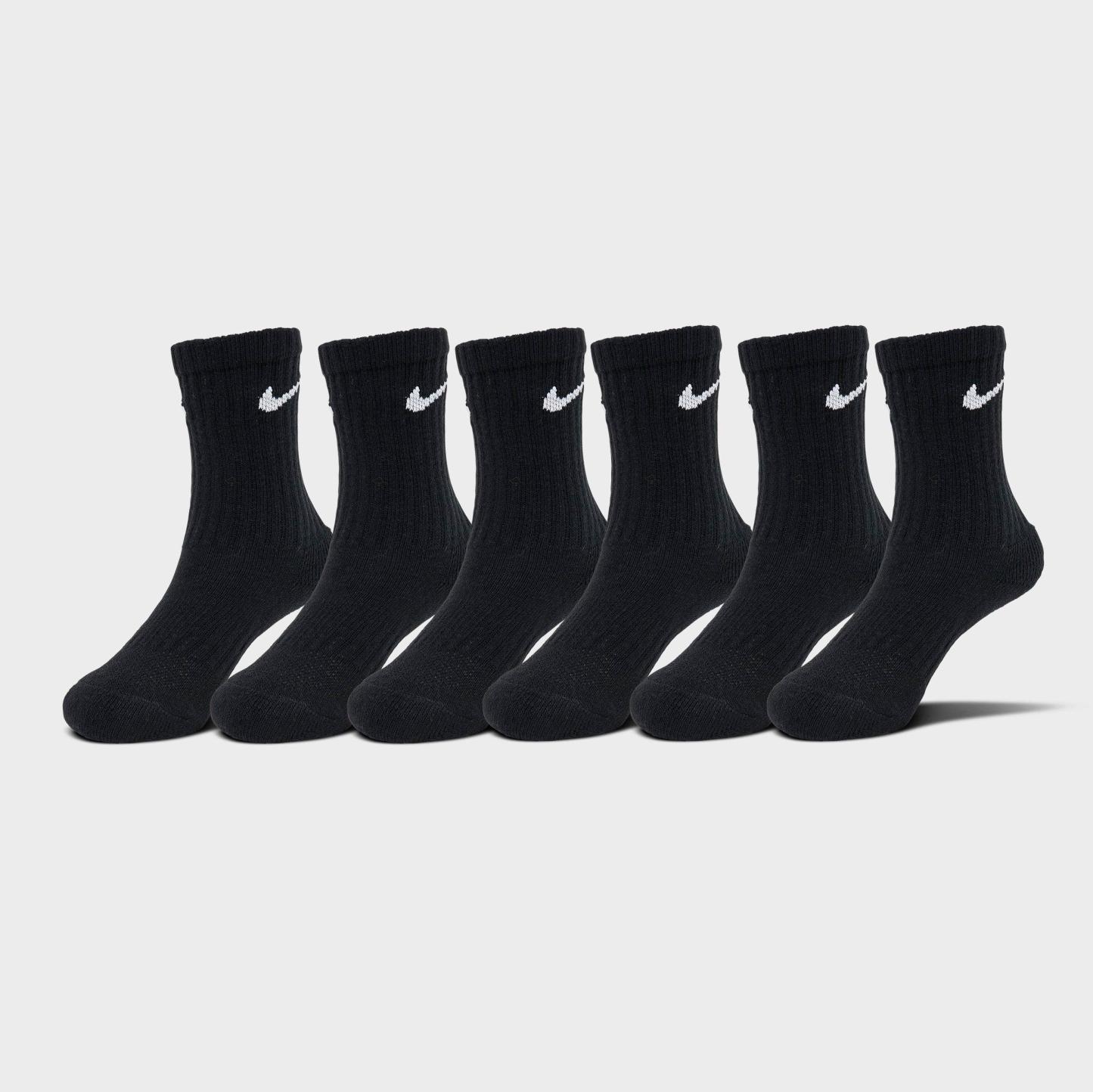 Kids' Toddler Nithtke Dri-FIT Crew Socks (6-Pack) - Black