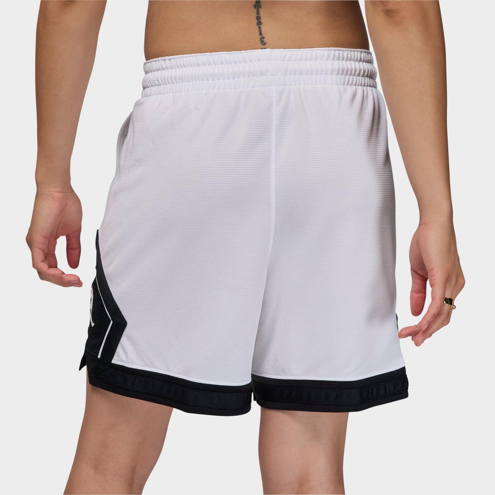 Women's Jordan Sport 4" Diamond Basketball Shorts - White/Black/Black/White - view 4