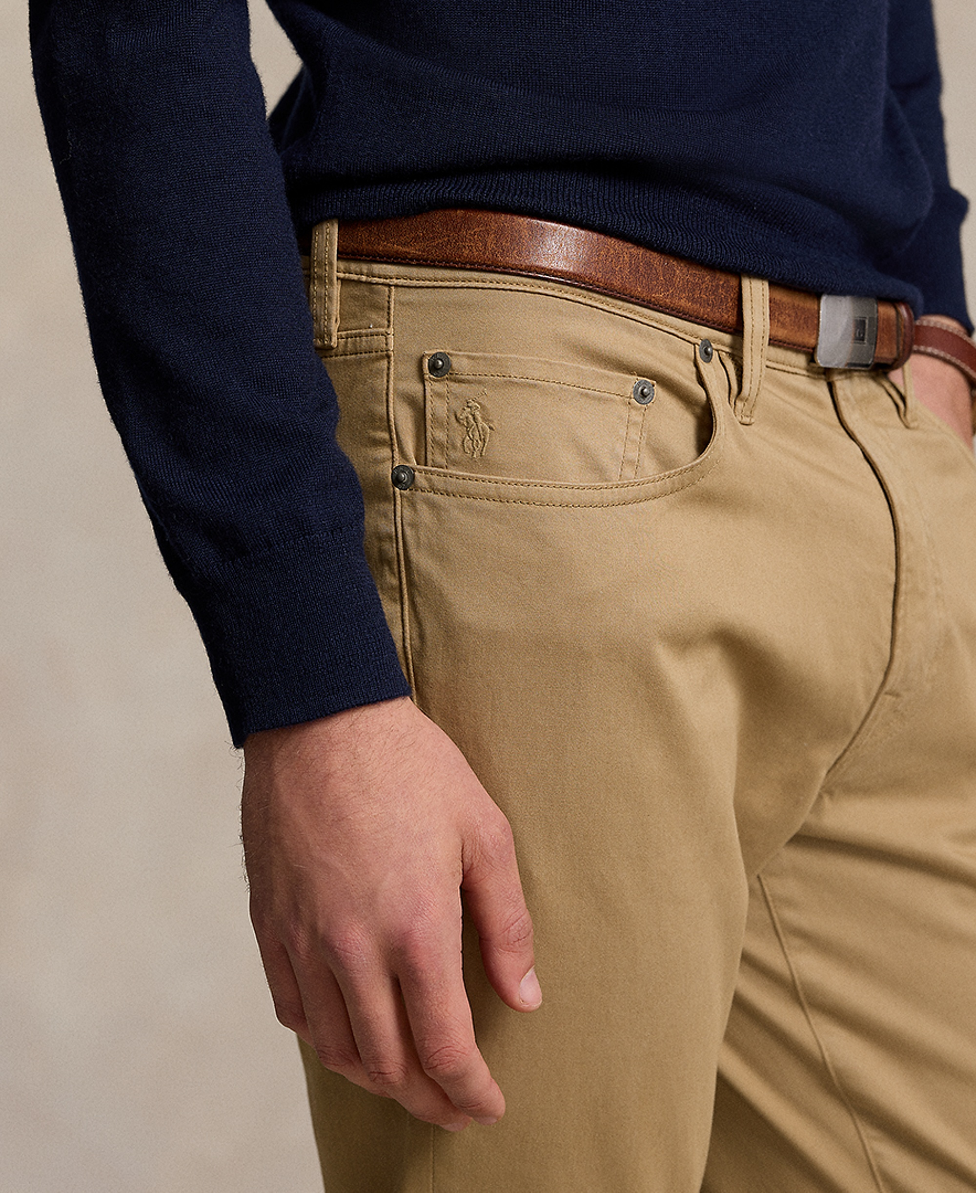 Polo Ralph Lauren Men's Varick Slim Straight Stretch Sateen Pants - Khaki